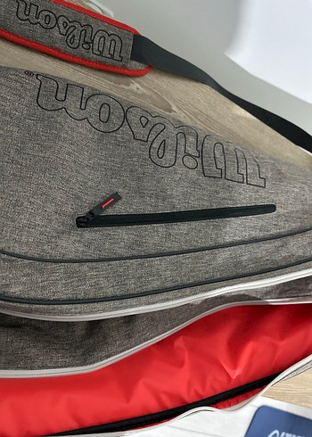 Wilson Gri Fermuarlı Tenis  Çantası - Görsel 8