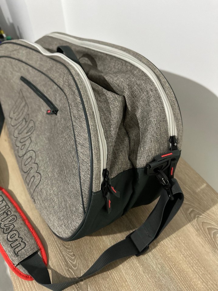 Wilson Gri Fermuarlı Tenis  Çantası - Görsel 5