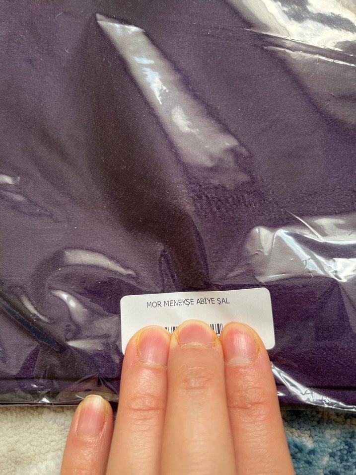 Kadın Mor abiye şal - Görsel 2