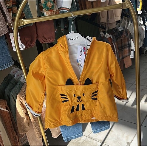 9 Ay Beden sarı Renk Necix?s bebe marka yağmurluklu takım