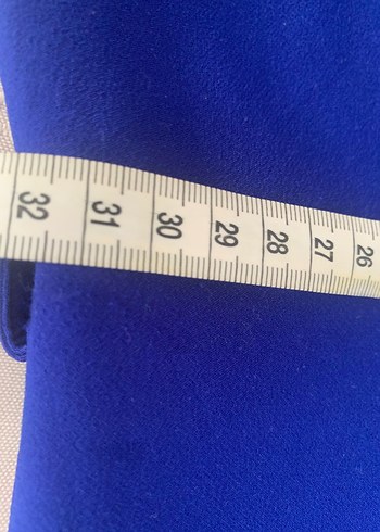 Koyu Mavi Drapeli V Yakalı Uzun Kadın Elbise GECE ELBİSESİ ABİYE - Görsel 7