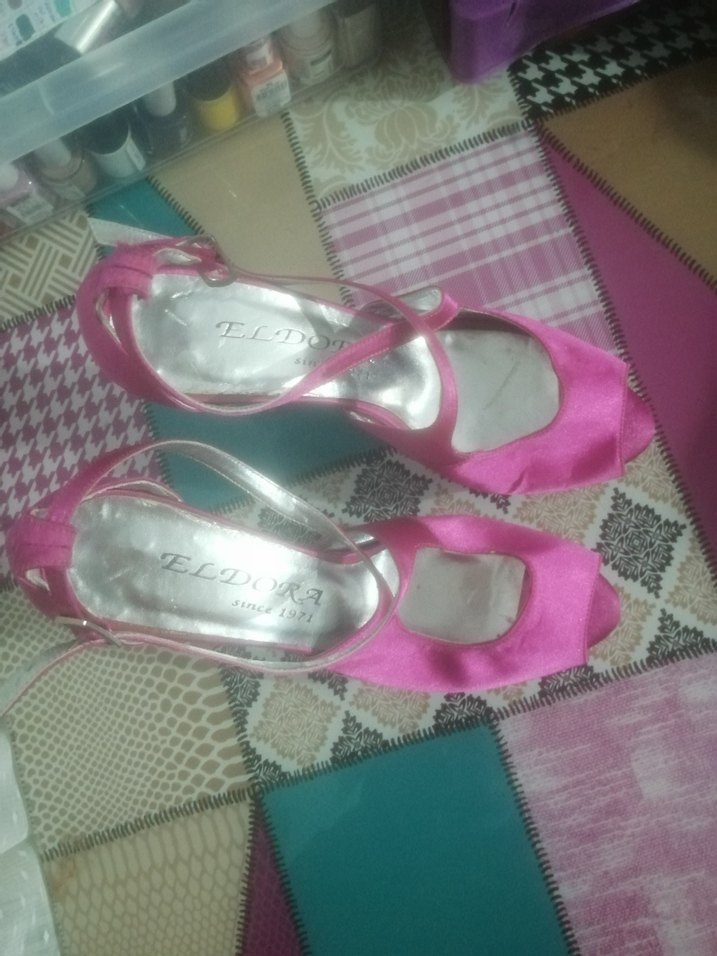 Pembe Yüksek Topuklu Kadın Abiye Ayakkabı - Görsel 4