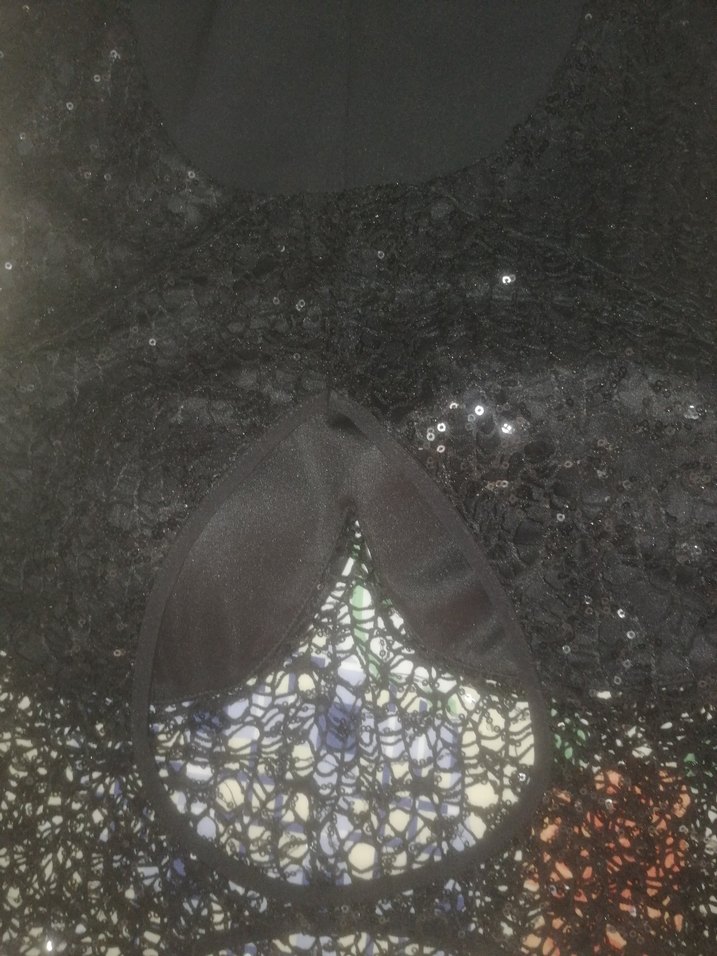 Siyah Straplez Mini Parlak Abiye Elbise - Görsel 2