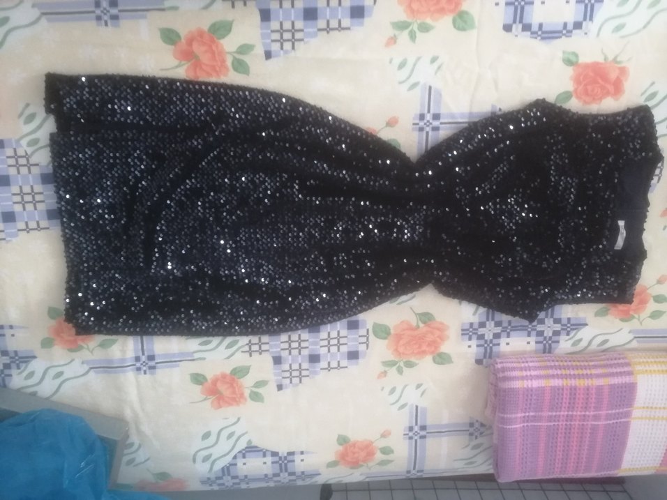 LACİVERT Payetli Midi Abiye Elbise - Görsel 5