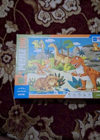 Diger Renkli Dinozorlar Çocuk Puzzle 100 Parça - Görsel 2