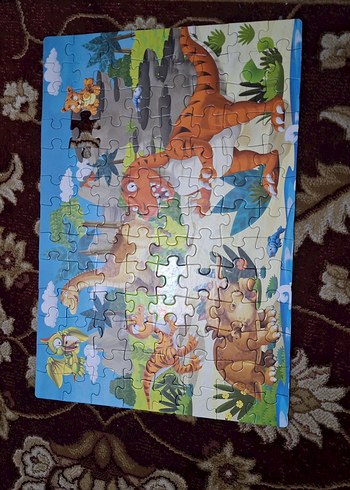 Diger Renkli Dinozorlar Çocuk Puzzle 100 Parça - Görsel 3