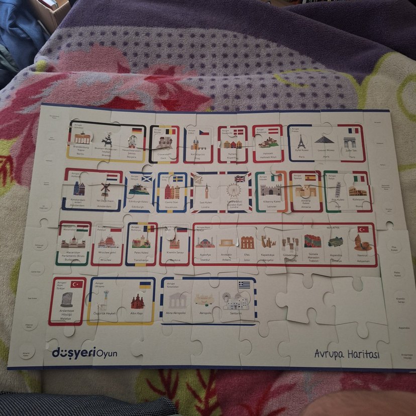 Avrupa Haritası Yer Yapbozu - 66 Parça - Görsel 4