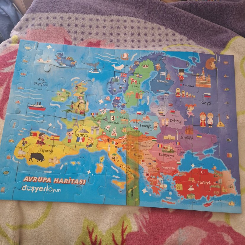 Avrupa Haritası Yer Yapbozu - 66 Parça - Görsel 2