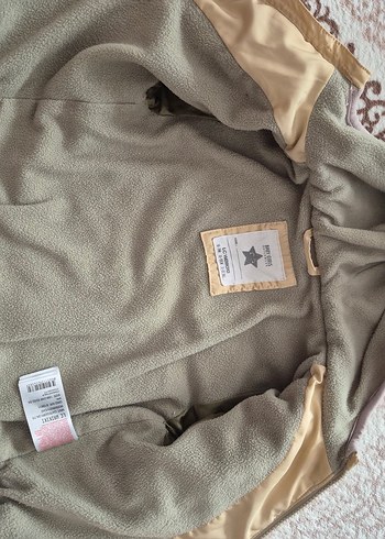 Bej Kapüşonlu Bebek Kışlık Mont - Görsel 4