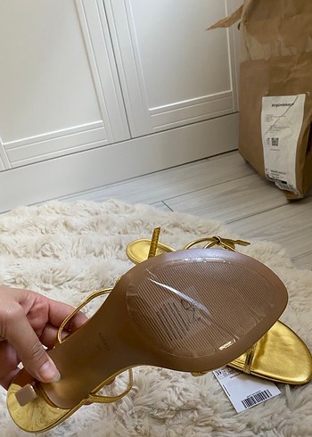 39 Beden altın Renk Mango Topuklu Ayakkabı