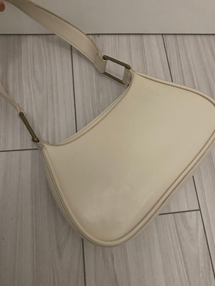 Bej Deri Tokalı Minimalist Kadın Çanta - Görsel 3