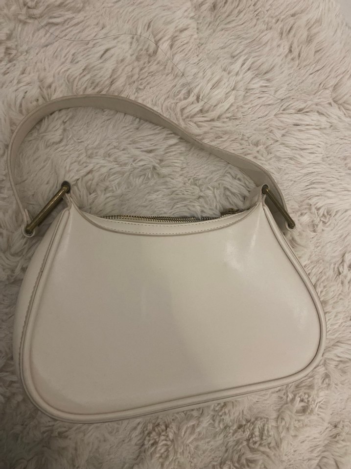 Bej Deri Tokalı Minimalist Kadın Çanta - Görsel 5