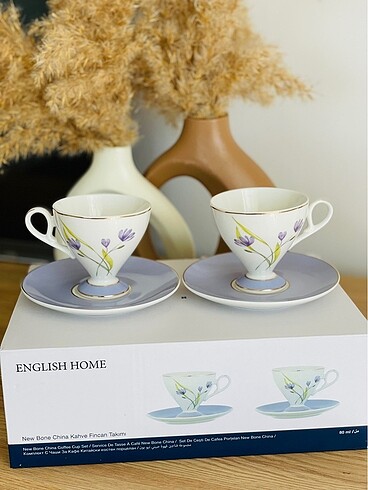 English Home 2 kişilik kahve fincanı