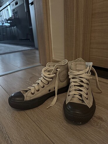 Converse krem kahverengi spor ayakkabı