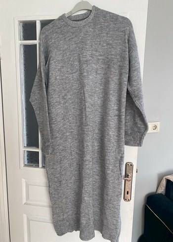 Gri Uzun Kollu Triko Kadın Kazak - Görsel 2