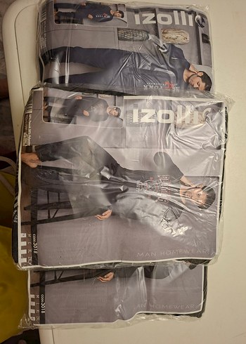 Erkek Gri Baskılı Uzun Kollu Pijama Takımı - Görsel 2