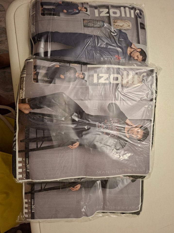 Erkek Gri Baskılı Uzun Kollu Pijama Takımı - Görsel 2