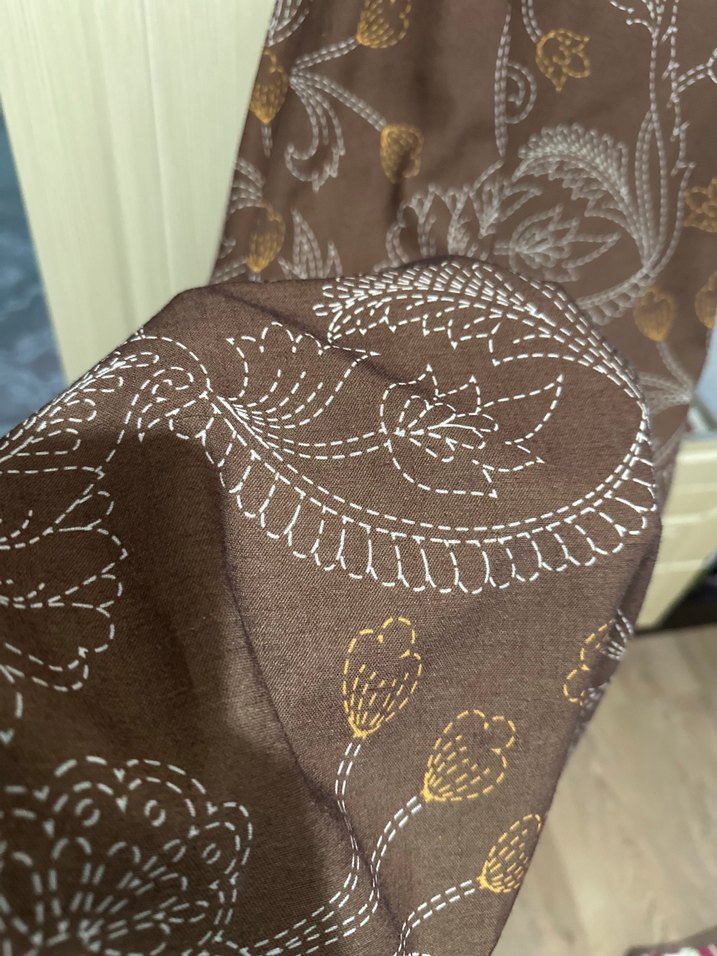 Drapeli Kahverengi Uzun Etek - Görsel 3