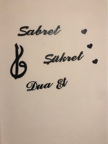 Duvar süsü sabret,şükret,dua et