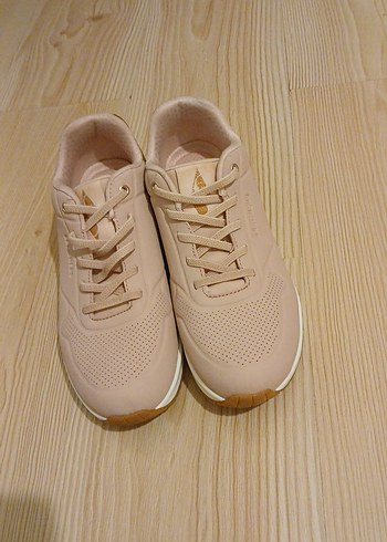 Bej Dolgu Topuklu Kadın Spor Ayakkabı - Görsel 8