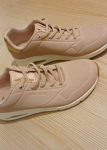 Bej Dolgu Topuklu Kadın Spor Ayakkabı - Görsel 3
