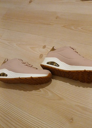 Bej Dolgu Topuklu Kadın Spor Ayakkabı - Görsel 4