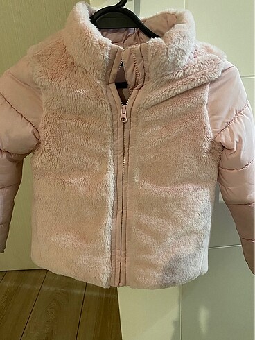 Benetton 6-7 yaş açık pembe mont
