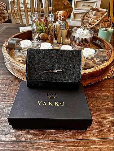 Vakko #Vakko Siyah Monogram Cüzdan