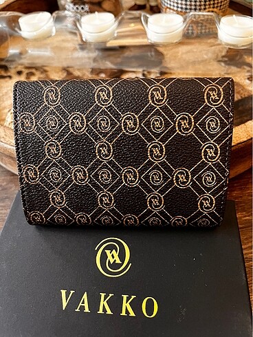 Vakko #Vakko Monogram Kahve -Bej Cüzdan