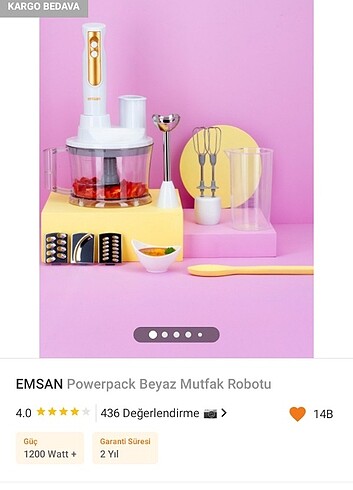 #emsan mutfak robotu