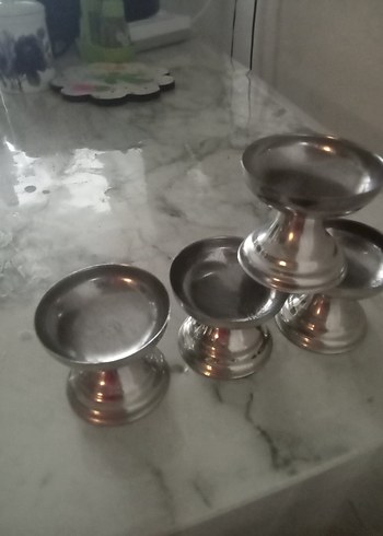 Paslanmaz Çelik Ayaklı 3'lü Dondurma Kasesi 10cm - Görsel 5