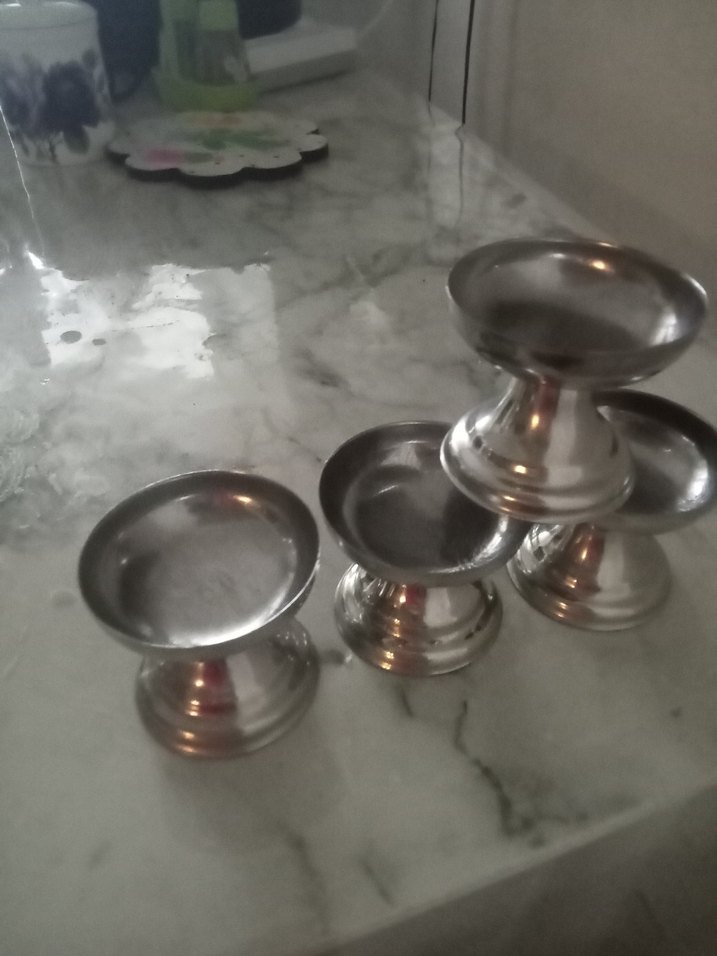 Paslanmaz Çelik Ayaklı 3'lü Dondurma Kasesi 10cm - Görsel 5