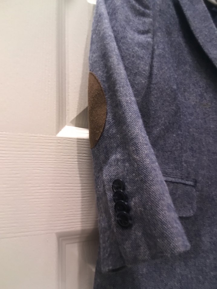 Gri Klasik yün ceket ve lacivert yelek - Görsel 2