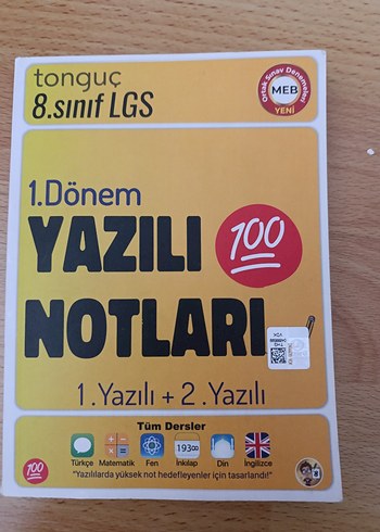 Tonguç 8. Sınıf LGS 1. Dönem Yazılı Notları