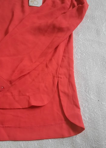 Kadın Kırmızı Uzun Kollu Salaş Bluz - Görsel 5