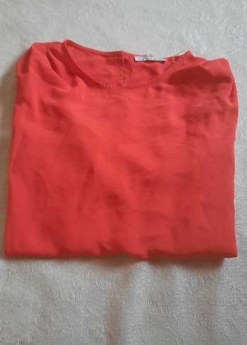 Kadın Kırmızı Uzun Kollu Salaş Bluz - Görsel 10