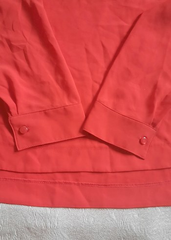 Kadın Kırmızı Uzun Kollu Salaş Bluz - Görsel 3