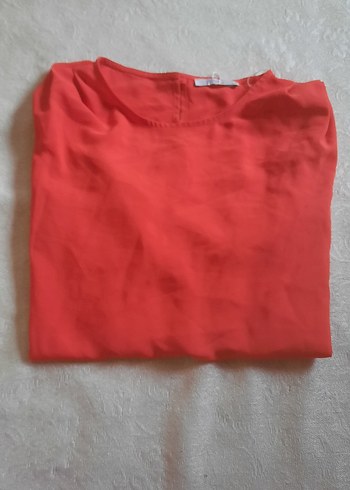 Kadın Kırmızı Uzun Kollu Salaş Bluz - Görsel 7