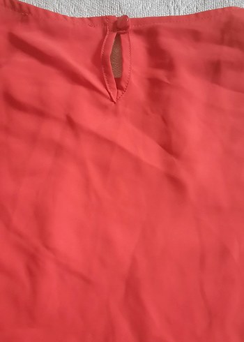 Kadın Kırmızı Uzun Kollu Salaş Bluz - Görsel 4