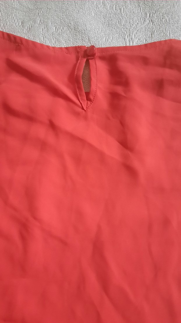 Kadın Kırmızı Uzun Kollu Salaş Bluz - Görsel 4