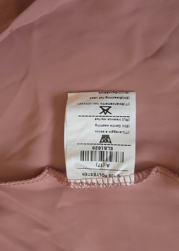 Pudra Rengi Midi V Yaka Kolsuz Elbise - Görsel 4