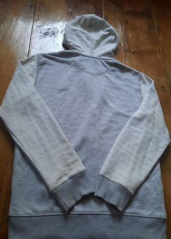 Gri Kapüşonlu Fermuarlı Erkek Sweatshirt - Görsel 6