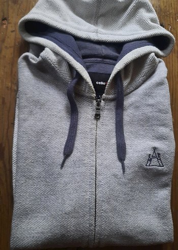 Gri Kapüşonlu Fermuarlı Erkek Sweatshirt - Görsel 9