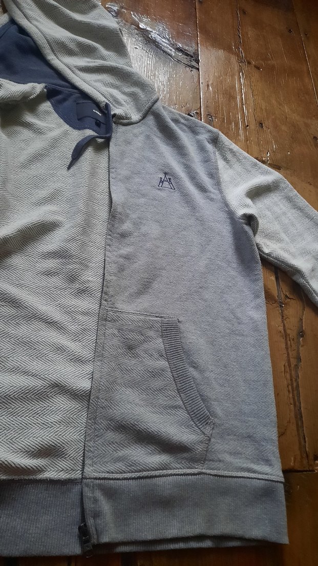 Gri Kapüşonlu Fermuarlı Erkek Sweatshirt - Görsel 3