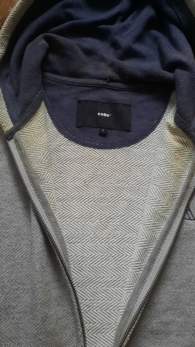Gri Kapüşonlu Fermuarlı Erkek Sweatshirt - Görsel 4