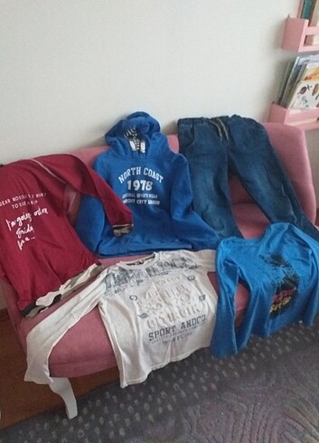9 adet parça,sweet ve pantolon ve gömlek