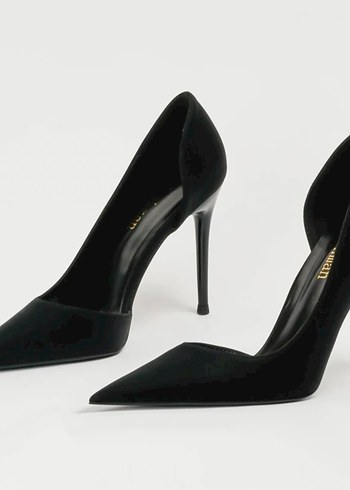 Kırmızı Süet Stiletto Topuklu Kadın Ayakkabı - Görsel 3