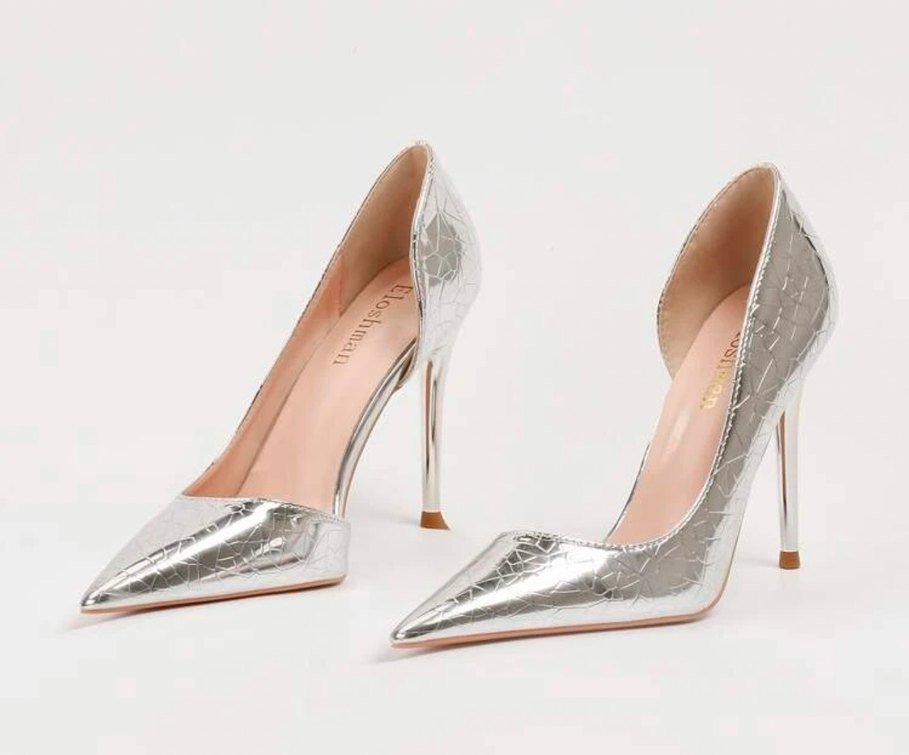 Kırmızı Süet Stiletto Topuklu Kadın Ayakkabı - Görsel 2