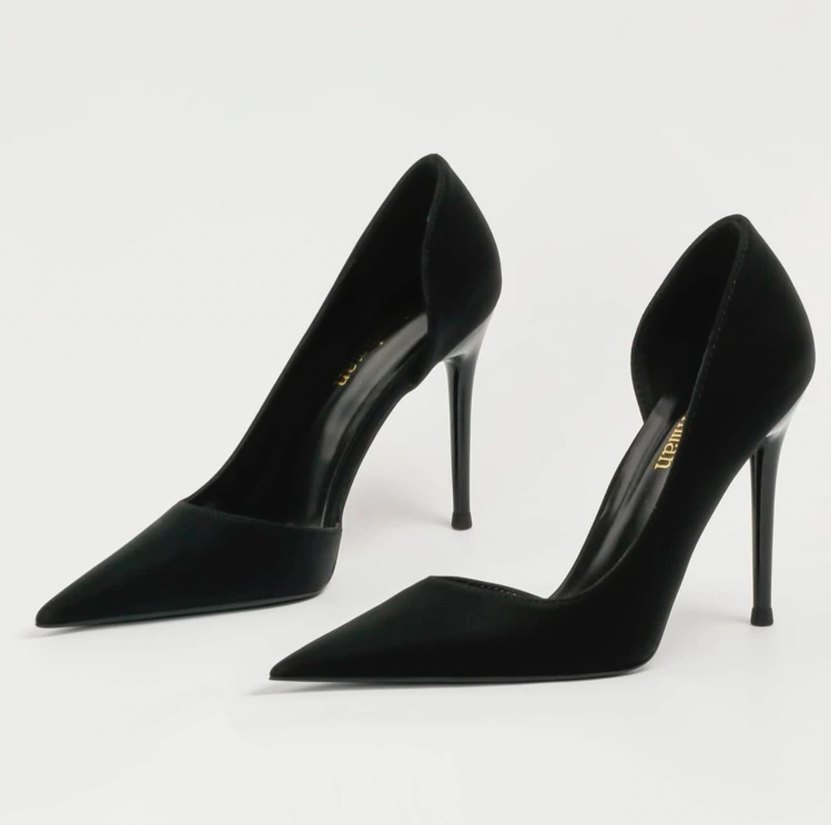 Kırmızı Süet Stiletto Topuklu Kadın Ayakkabı - Görsel 3