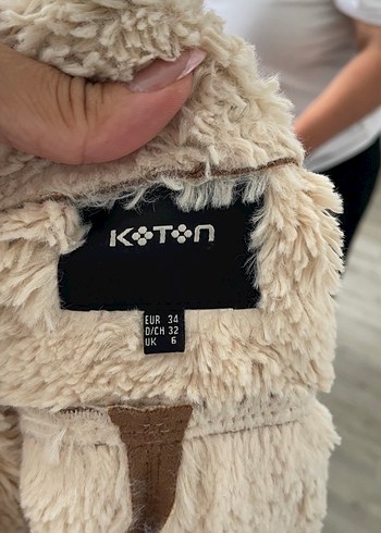 Koton Kahverengi Süet Kürklü Kadın Yelek